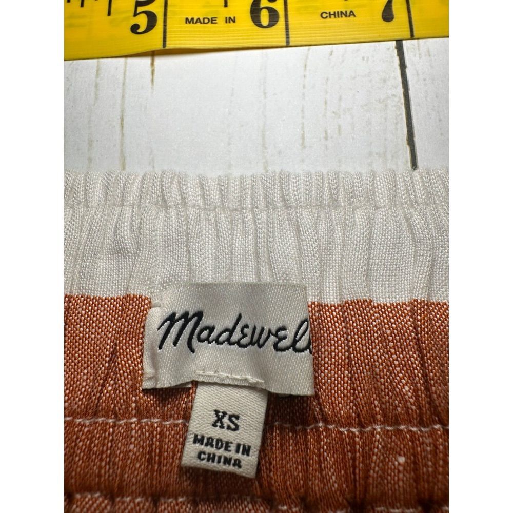 Madewell Womens Huston Pull On Wide Leg Crop Pants Sz‎ XS Linen Blend - Picture 6 of 8